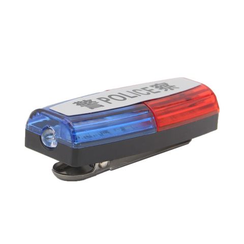 Mini USB Night Warning Lamp Red Blue Shoulder Police Light Helmet