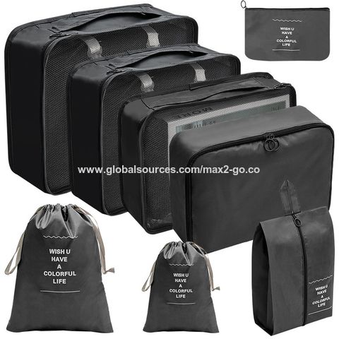 Set organisateur de valise 8 pièces, Cubes d'emballage Compression