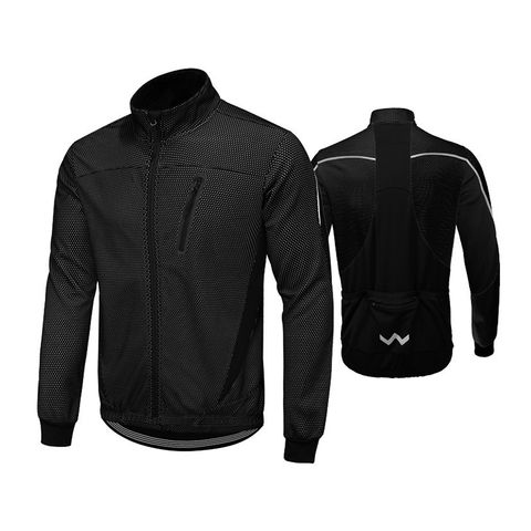Black Cycling Clothing Winter Thermal Fleece Cycling Jersey top long sleeve  bicycle jacket warm Maillot ciclismo
