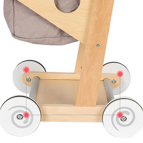  Menolana Carrito de compras de juguete de madera portátil  universal de almacenamiento juguetes de gran capacidad robusto aprendizaje  a caminar carro para interior tienda preescolar niñas niños : Juguetes y  Juegos