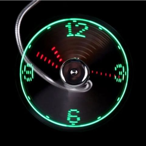 Buy Wholesale China Usb Mini Flexible Time Led Clock Fan With Led