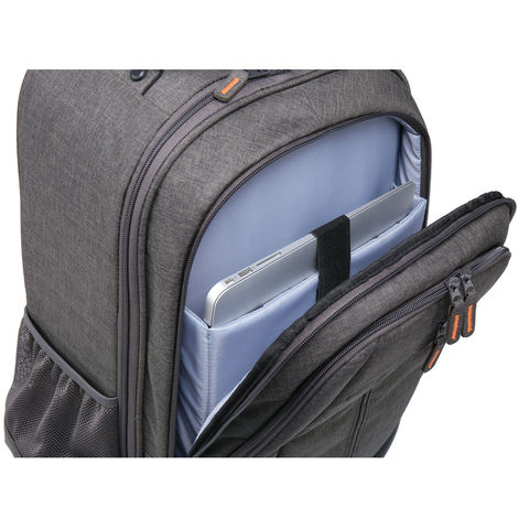 Mochila com rodas com compartimento para câmera e laptop, mochila para câmera e laptop com trolley