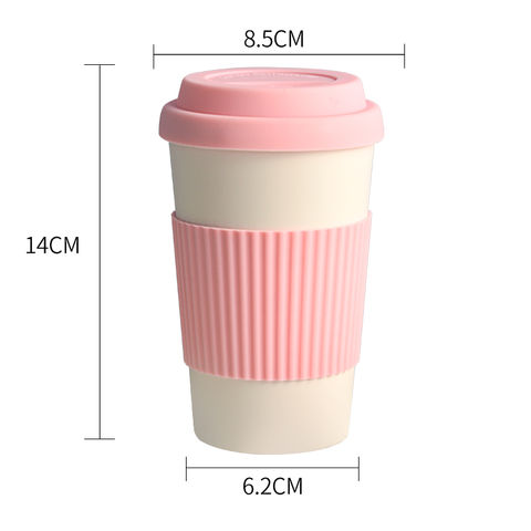 Eco Friendly Reusable Coffee Cup with Lid, Sustainable Wheat Fiber BPA Free  Dishwasher and Microwave Safe Portable Eco Cup 