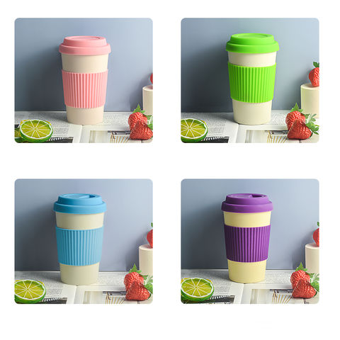 The Reusable Glass Coffee Cup, ToGo Travel Coffee Mug with Lid and Silicone  Sleeve, Dishwasher and Microwave Safe
