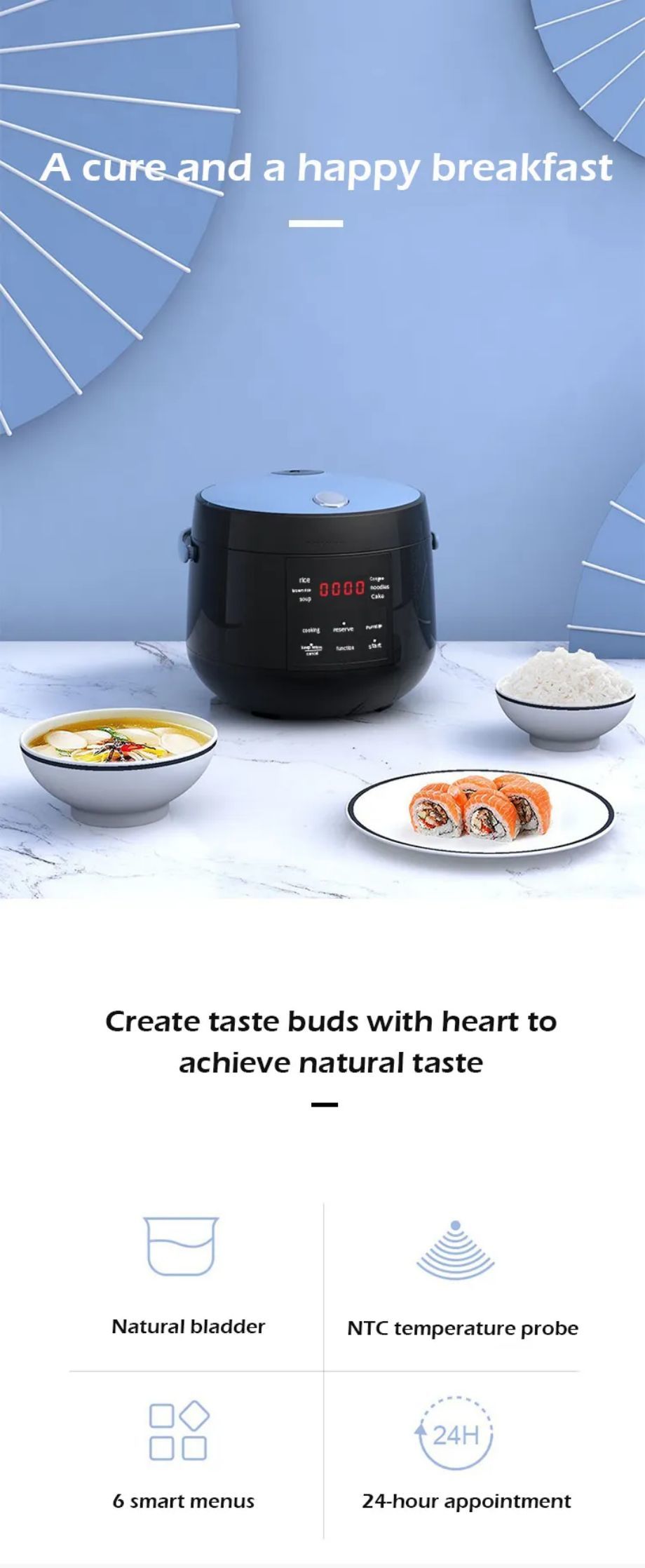 Multifunctional Health Pot 700W Automatic Electric Stew Pot 1.6L