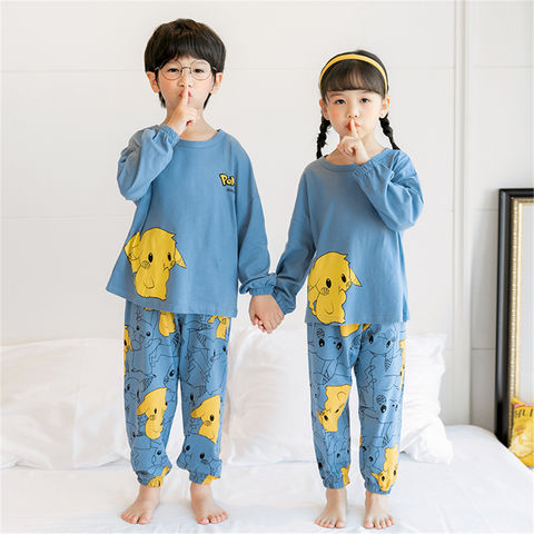 Pijamas de satén para niños de 3 a 14 años, ropa de dormir de algodón,  trajes