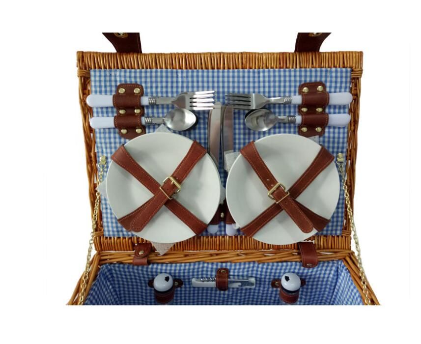Buy Wholesale China Willow Picnic Basket Picnic Hamper Service For 4