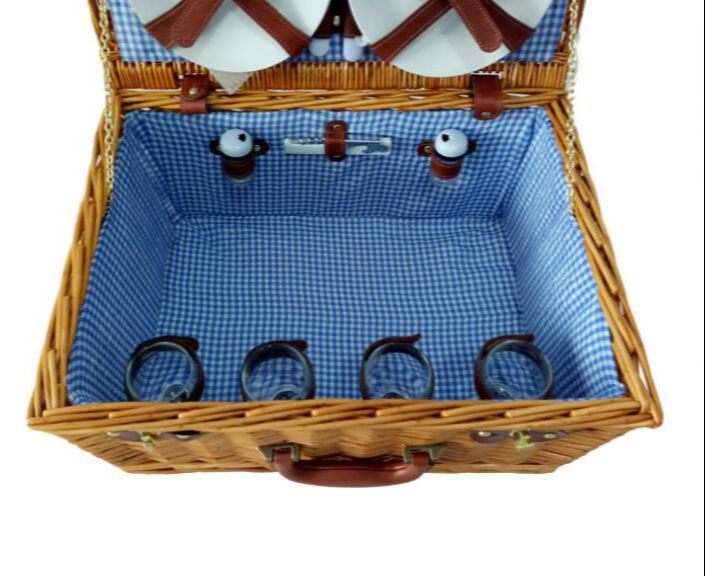 Buy Wholesale China Willow Picnic Basket Picnic Hamper Service For 4 ...