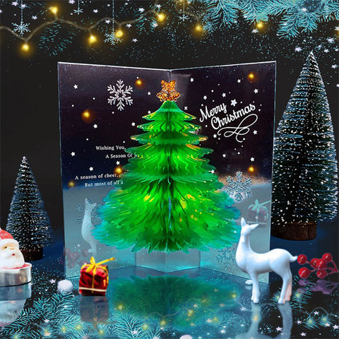 Cartes de noël 3D, Carte Pop-up Carte de voeux pour Noël, Carte de