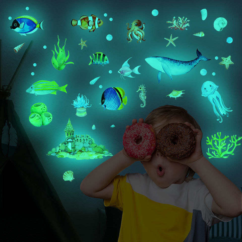 Pegatinas Luminosas De Animación Para Habitación De Niños