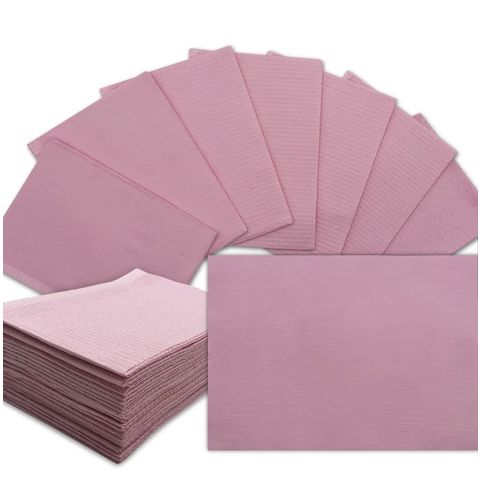 Baberos dentales impermeables desechables para salones de belleza, uñas, tatuajes, almohadillas coloridas, negro no tejido