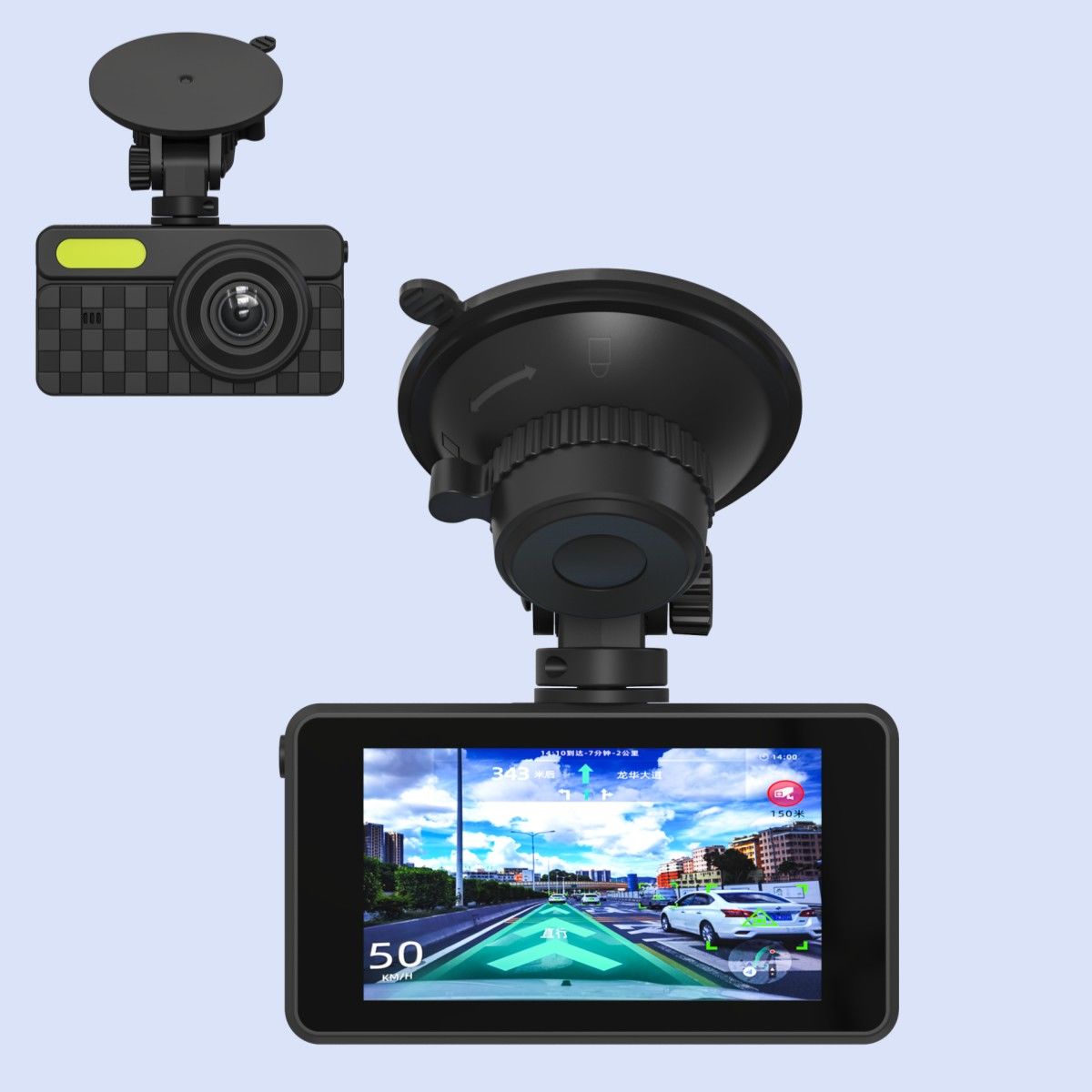 4K double caméra de tableau de bord intégré wifi avant 4k / 2k 1080p double  caméra de tableau de bord pour voituresavec wifi gps, écran ips 2 pouces,  g-capteur, vision nocturne
