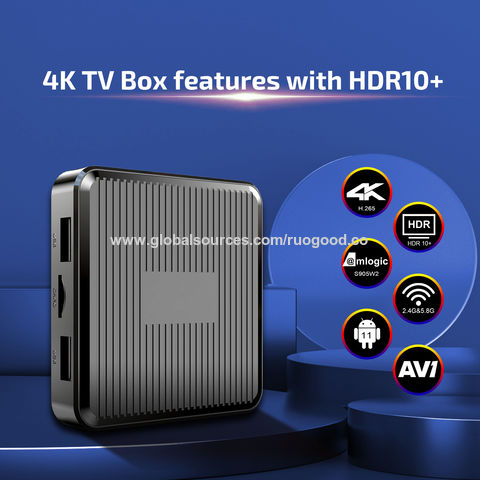 Dispositivo de TV inteligente HD, decodificador portátil 4K con enchufe  para EE. UU., UE y Reino Unido, para Android