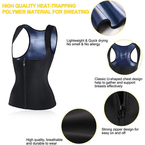 Sauna Suit Weight Loss Zipper Full Body Shaper Sweat Heat
