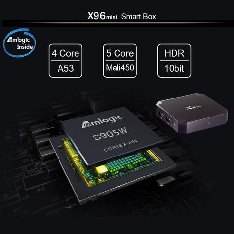Smart TV Box X96 Mini, 2GB RAM, 16GB Flash, 4K, Wifi