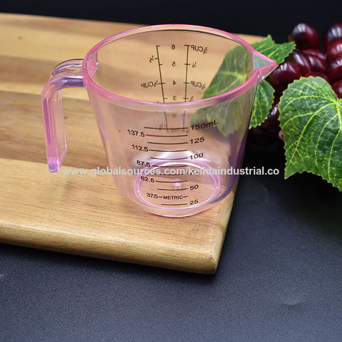 6Pcs/set Clear Plastic Graduated Measuring Cup for Baking Beaker Liquid  Measure JugCup Container