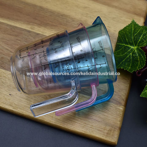 Wholesale 8pc Measuring Cup Set- 2 Assorted Colors RED/BLUE