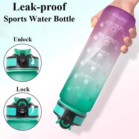 1500ml Plastic Water Bottles Bottle BPA Free Outdoor Sports Water Cup Water  Mug Student Portable Mug with Handle Drinking Tool