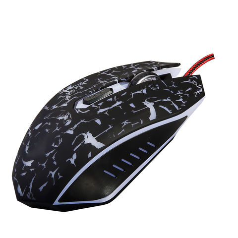 Ratón para juegos con cable, ratón para juegos, ratones ópticos silenciosos, luces LED de 7 colores