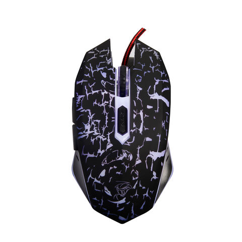 Ratón para juegos con cable, ratón para juegos, ratones ópticos silenciosos, luces LED de 7 colores