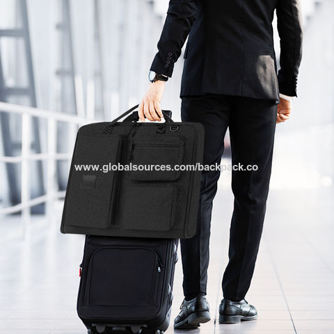 Sac De Costume / Porte-vêtements De Voyage Bleu Et Marron - Occasion