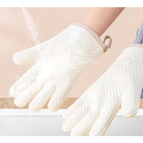 Oven Mitts One Piece Silicone Anti-scalding Oven Gloves Mitts Kitchen  Silicone Gloves Tray Dish Bowl Holder Baking Insulation Hand Clip 