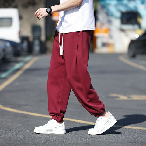 Teenage Men's Cotton Sweatpants Spring And Autumn New Fat Loose