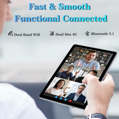 Tablet DOOGEE T10 4G 2023, 10.1" FHD+, Android 12, 15GB+128GB, Octa-Core, Batería 8300mAh, TÜV, Desbloqueo Facial, con Teclado