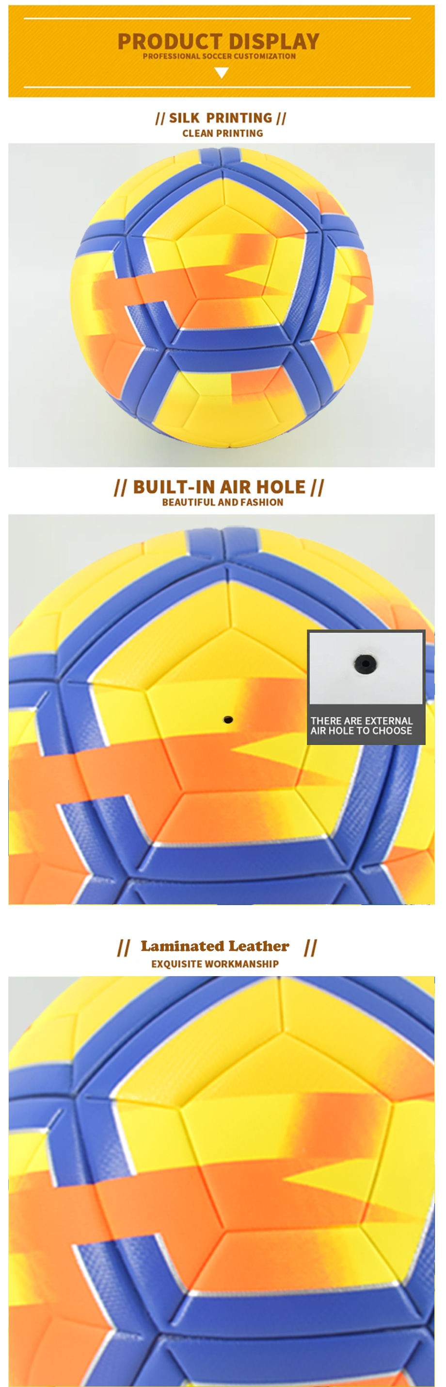 Buy Wholesale China Custom Logo Official Laminated Leather Soccer Balls