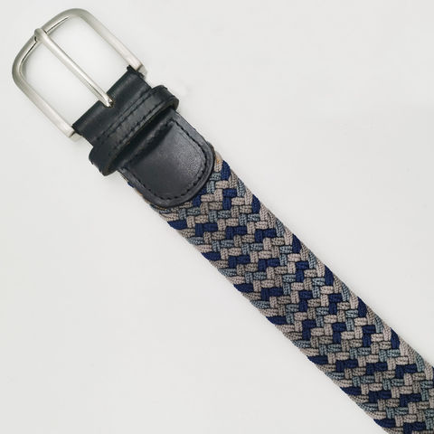Cinturón elástico trenzado, cinturón tejido con tela, cinturón informal de  tejido elástico para hombre y mujer, presilla de cuero PU Cierre de cuero