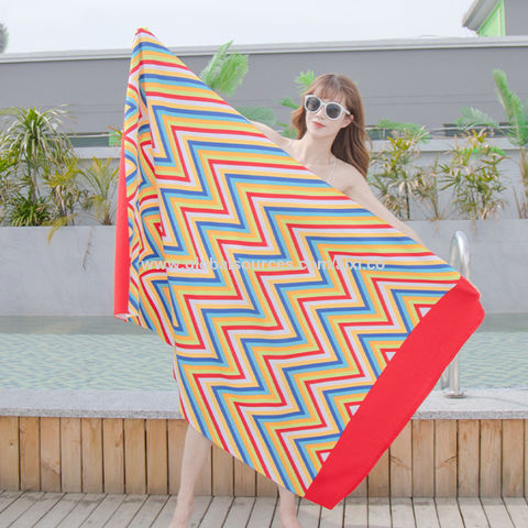 Buy Wholesale China Wholesale Brand Name Full Color Printed Quick Dry Sand  Free Microfiber Beach Towel Antibacterial & Beach Towel Antibacterial at  USD 2.2