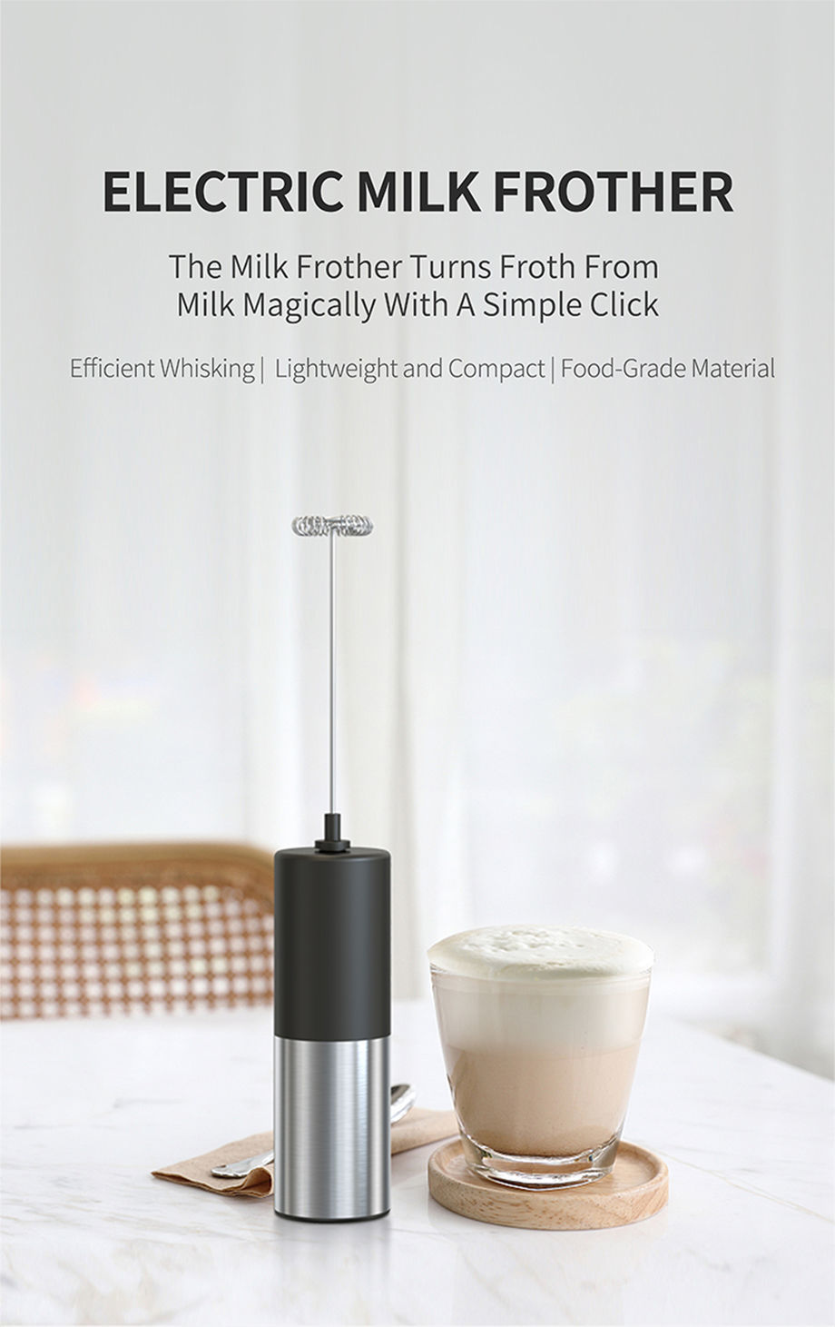 Milk Frother Electric Household Small Portable 550W High Power
