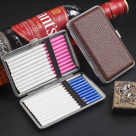 Bling Cigarette Holder Box for Woman Leather Cigarette Case Smoking  Accessories Luxury Design