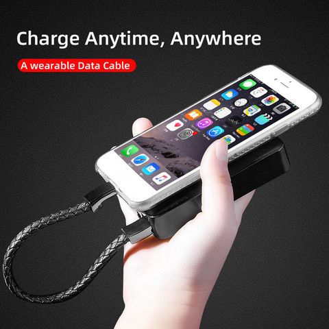 Cables cargador USB C al por mayor popular pulsera de cuero portátil Cables de carga rápida para iPhone 14 cables de carga de teléfono móvil