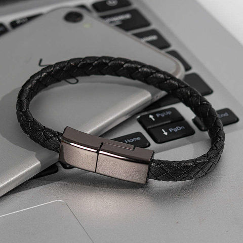 Cables cargador USB C al por mayor popular pulsera de cuero portátil Cables de carga rápida para iPhone 14 cables de carga de teléfono móvil
