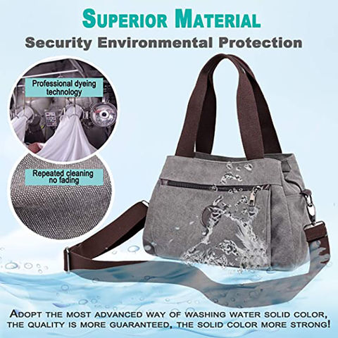 Multi-Pocket Durable Eco-Friendly 16oz Canvas Women's Handbag