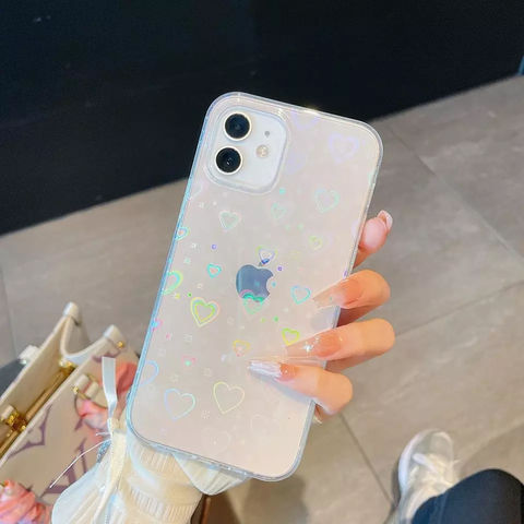 Holographic Hearts iPhone Case