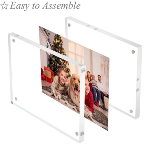 Buy Wholesale China Custom Magnetic Transparent Acrylic Picture Photo Frame  Poster Display Stand Holder & Acrylic Photo Frame at USD 1