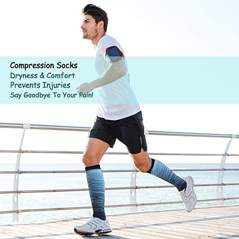 Calcetines de compresión para hombre y mujer, medias graduadas para Crossfit,  entrenamiento, correr, en unisex
