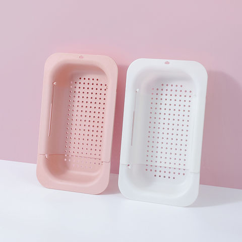 Colador Escurridor de Fregadero - Cesta para Lavar Verduras y Frutas, Escurrir Pasta Cocida - Extensible - Artículos de Cocina Esenciales