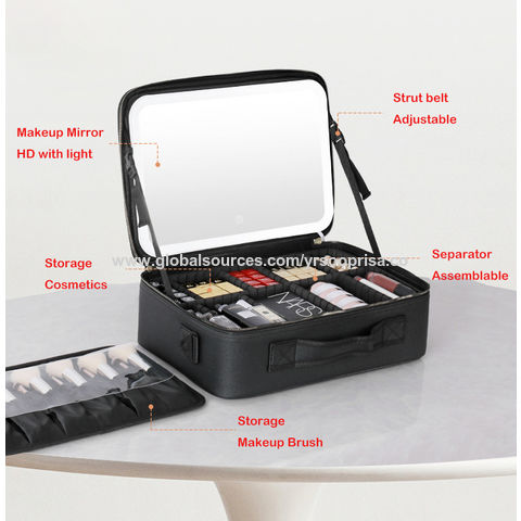 Source Lipstick Organizer Customized Fancy Ladies Cosmetic Bag Mini Leather  Lipstick Case Holder with Mirror for Travel on m.