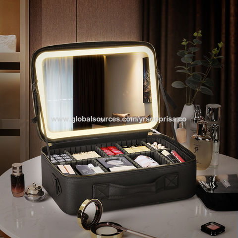 2023 neue LED kleine Geschenk Make-up Spiegel mit Licht tragbare Spiegel  Tasche Klapp spiegel doppelseitige