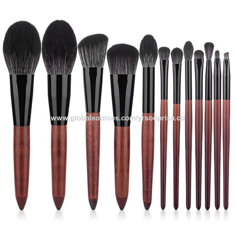 Harry Potter Wand Makeup Brush Set - 5 Piece Black and Silver 