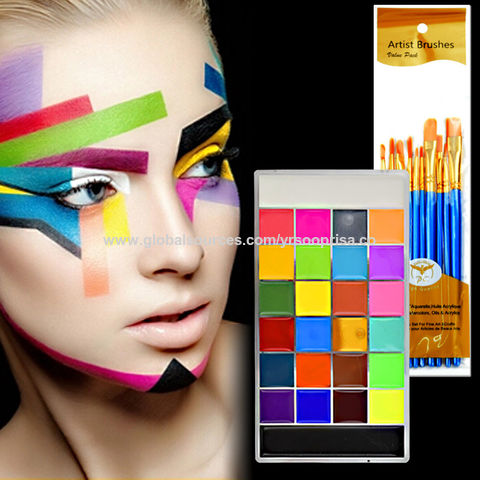 Facepaint Makeup Kit Safe 26 Color Face Painting Oil Palette Set