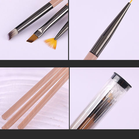Nail Art Liner Brushes UV Gel Painting Acrylic Nail Design Nylon Brush Pen Set