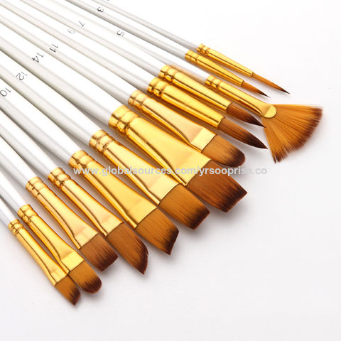 Design connection Artist Watercolor Brush 12pcs Painting  Brushes for Hand Painting Water Color Paint Brush Art Supplies 