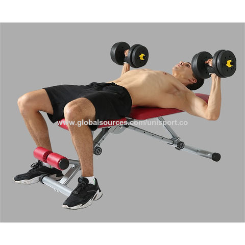 Banco de entrenamiento de fuerza ajustable Prensa en casa de entrenamiento  de cuerpo completo plegable Banco de pesas gimnasio multifuncional Fitness