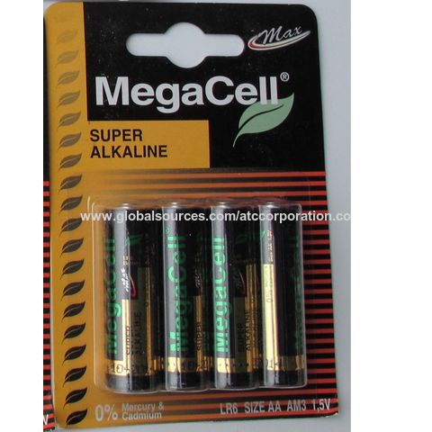 Achetez en gros Lr6 Aa Pile Alcaline Megacell 1,5 V 0% De Mercure, Longue  Durée Pour Appareils électroniques Hong Kong SAR et Aa Batterie