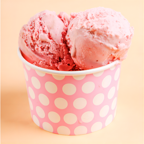 4 oz Pink Ice Cream Cups