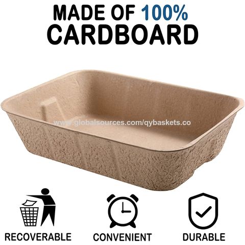 Lavabo de basura desechable para gatos bandejas de papel para gatos bandeja de revestimiento de cartón para gatito, conejo y otro animal interior o exterior